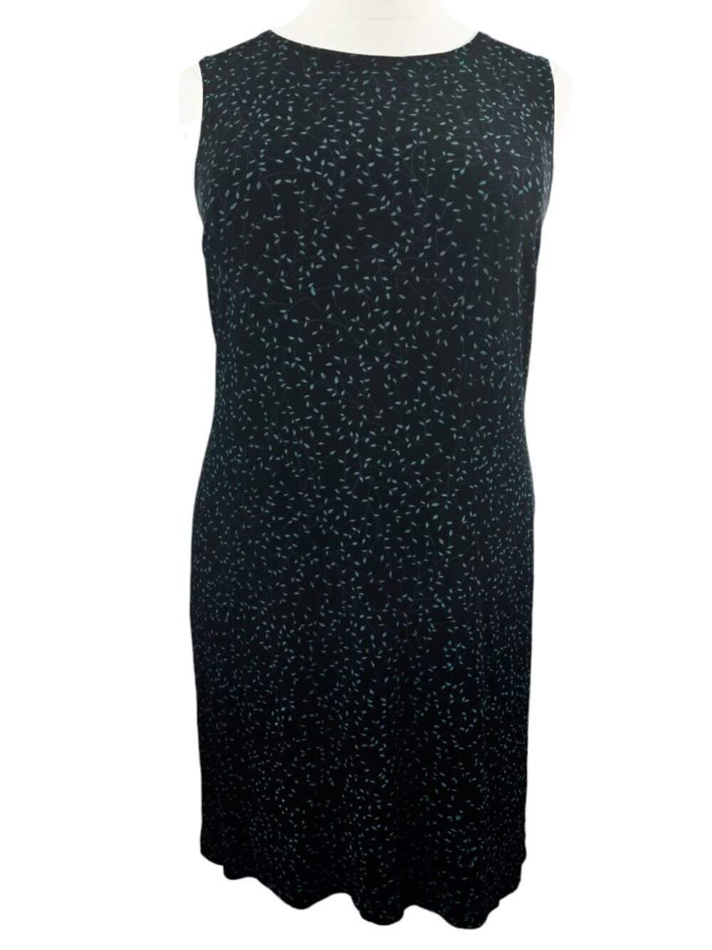 Vintage Coldwater Creek Dark Floral Slinky Knit Dress Whimsigoth Witchy